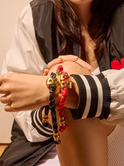 Baublebar Knotty Varsity Number Custom Bracelet In Red
