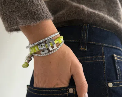 Baublebar Knotty Varsity Number Custom Bracelet In Green