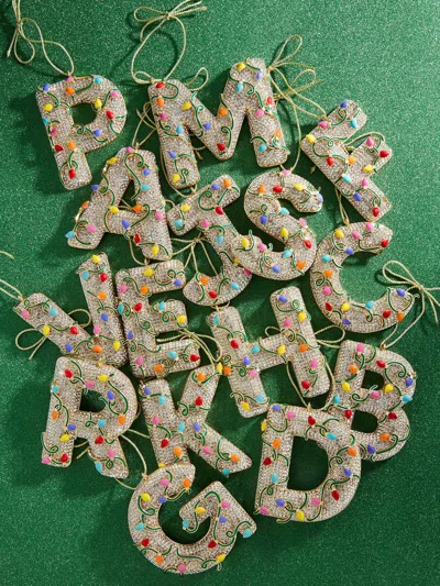 Baublebar Let It Glow Initial Ornament In Gold