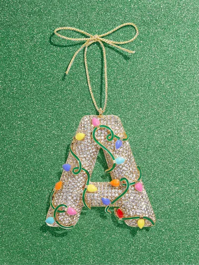 Baublebar Let It Glow Initial Ornament In Gold