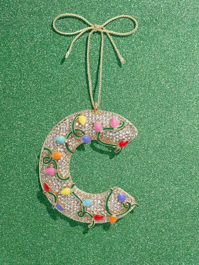 Baublebar Let It Glow Initial Ornament In Gold