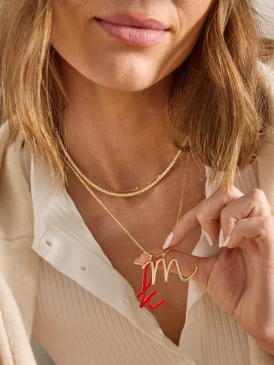 Baublebar Letter Pop Custom Initial Necklace In Gold