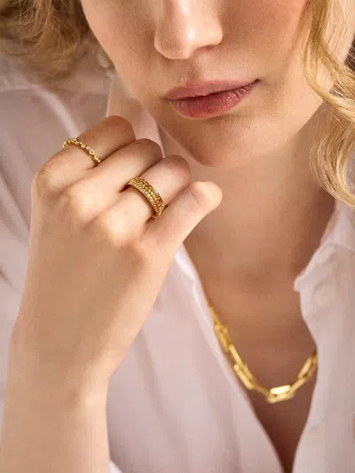 Baublebar Lily Ring Set In Gold