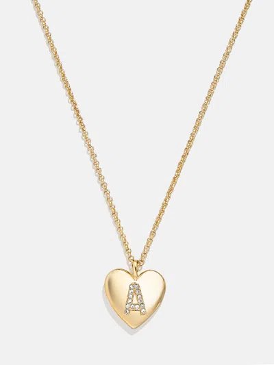 Baublebar Little Love Kids' Initial Heart Necklace In Gold