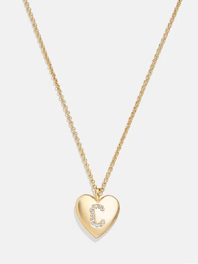 Baublebar Little Love Kids' Initial Heart Necklace In Gold