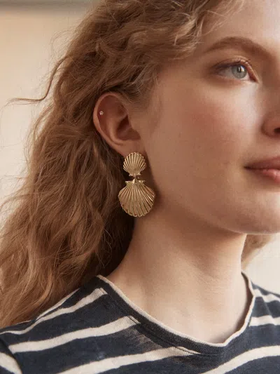 Baublebar Marni Seashell Drop Earrings In Gold