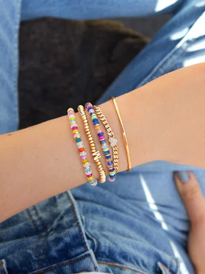 Baublebar Meaningful Motif Curb Chain Bracelet In Gold