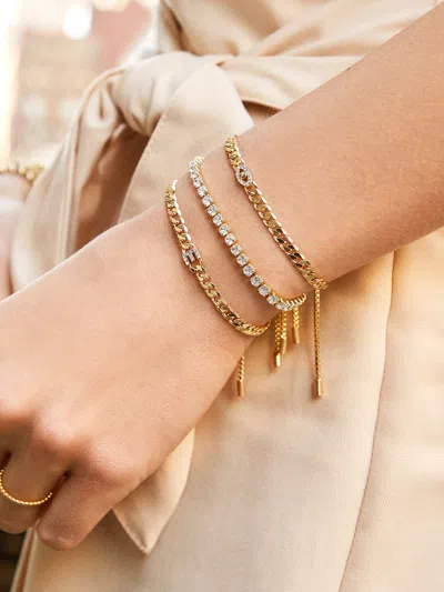 Baublebar Meaningful Motif Curb Chain Bracelet In Gold
