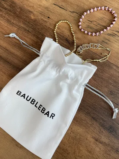 Baublebar Medium White Pouch In White