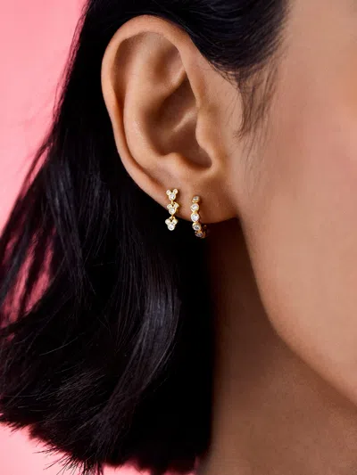 Baublebar Mickey Mouse Disney 18k Gold Plated Sterling Silver Drop Earrings In Gold