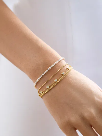 Baublebar Mickey Mouse Disney 18k Gold Plated Sterling Silver Layered Bracelet In Gold