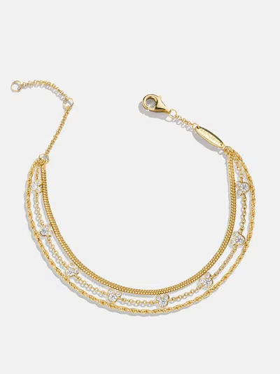 Baublebar Mickey Mouse Disney 18k Gold Plated Sterling Silver Layered Bracelet In Gold