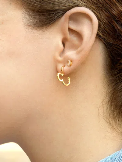 Baublebar Mickey Mouse Disney Outline Earrings In Gold