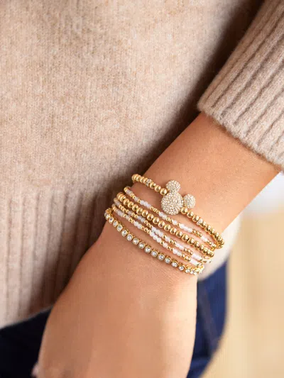 Baublebar Mickey Mouse Disney Pavé Bracelet In Gold