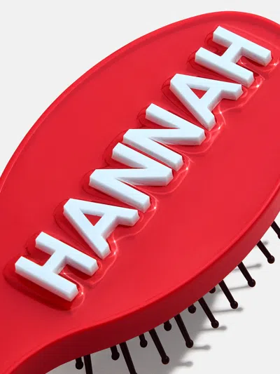 Baublebar Mini Block Font Custom Hair Brush In Red