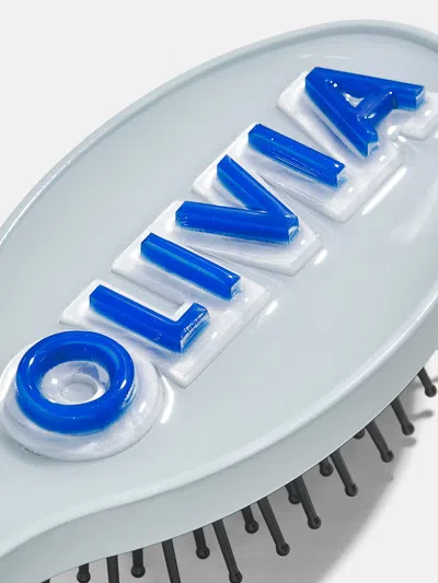Baublebar Mini Block Font Custom Hair Brush In Blue