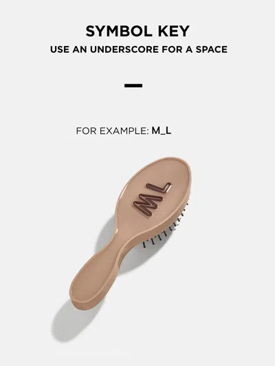 Baublebar Mini Block Font Mini Custom Hair Brush In Pink