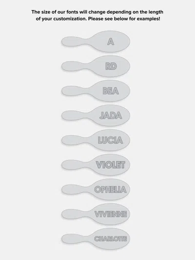 Baublebar Mini Block Font Mini Custom Hair Brush In Pink