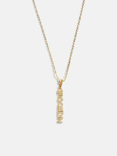 Baublebar Mini Gold Block Cluster Custom Nameplate Necklace In Gold