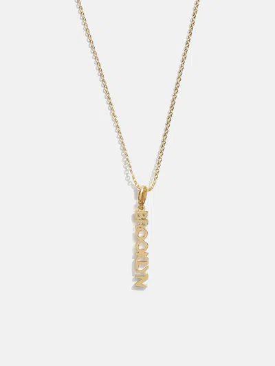 Baublebar Mini Gold Block Cluster Custom Nameplate Necklace In Gold