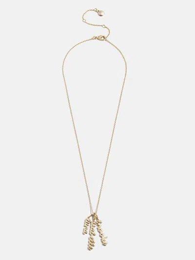 Baublebar Mini Gold Script Cluster Custom Nameplate Necklace In Gold