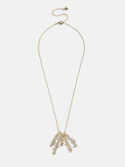 Baublebar Mini Pavé Script Cluster Custom Nameplate Necklace In Gold