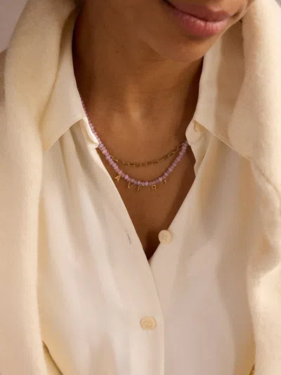 Baublebar Mini Semi-precious Custom Necklace In Gold