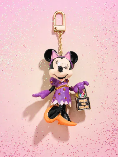 Baublebar Minnie Mouse Disney Cat Glow-in-the-dark Bag Charm In Purple