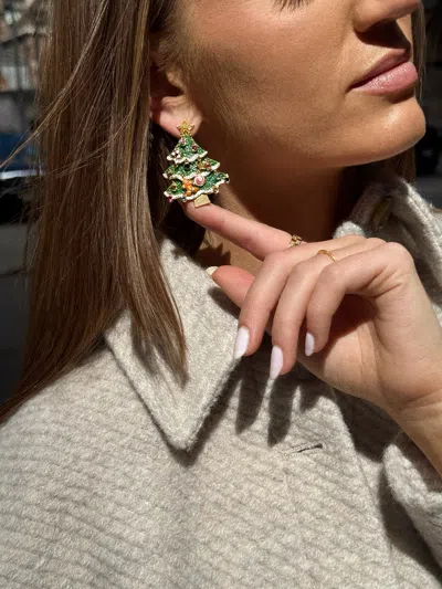 Baublebar Oh Glitzmas Tree Crystal Statement Earrings In Multi