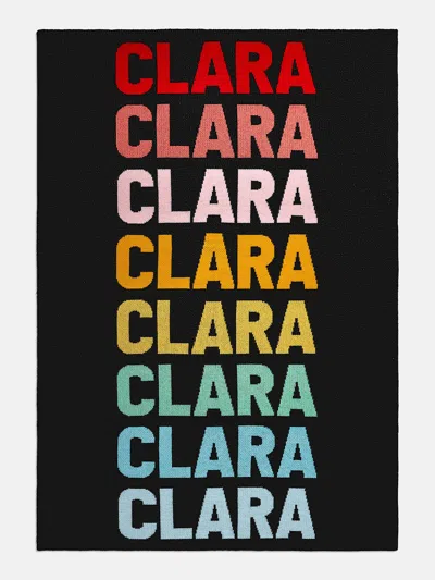 Baublebar Ombre Name Custom Blanket In Black