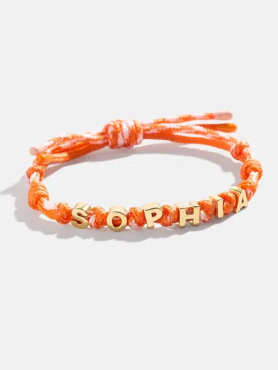 Baublebar Paracord Waterproof Custom Nameplate Bracelet In Orange