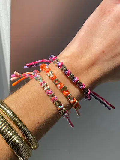 Baublebar Paracord Waterproof Custom Nameplate Bracelet In Orange