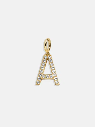 Baublebar Pavé Initial Cluster Charm In Gold