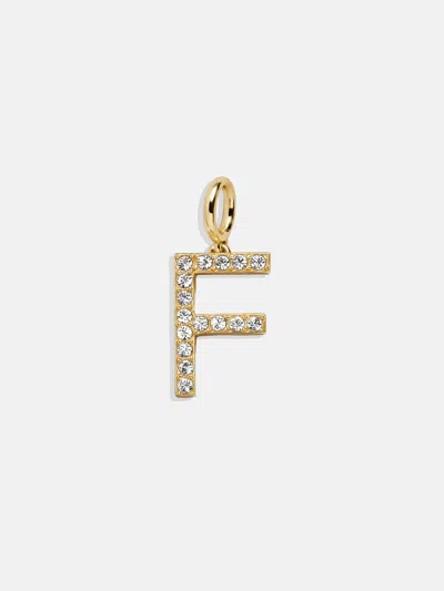 Baublebar Pavé Initial Cluster Charm In Gold