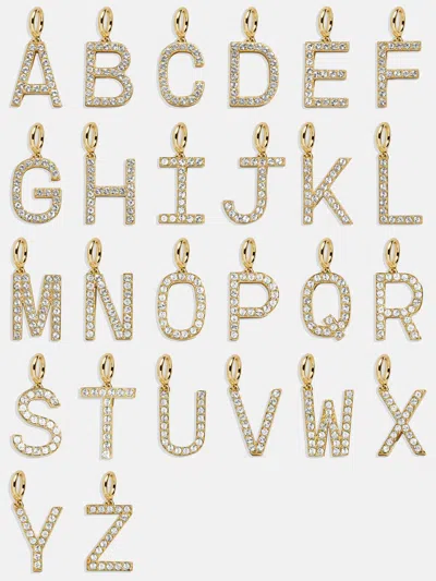 Baublebar Pavé Initial Cluster Charm In Gold