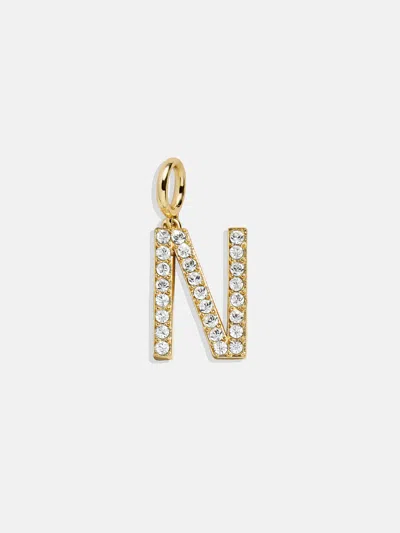 Baublebar Pavé Initial Cluster Charm In Gold