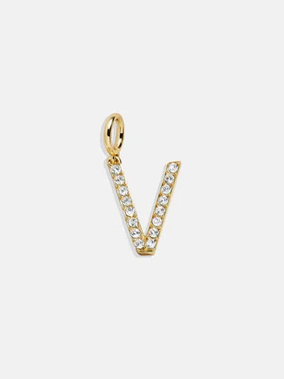 Baublebar Pavé Initial Cluster Charm In Gold