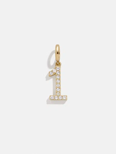 Baublebar Pavé Number Cluster Charm In Gold