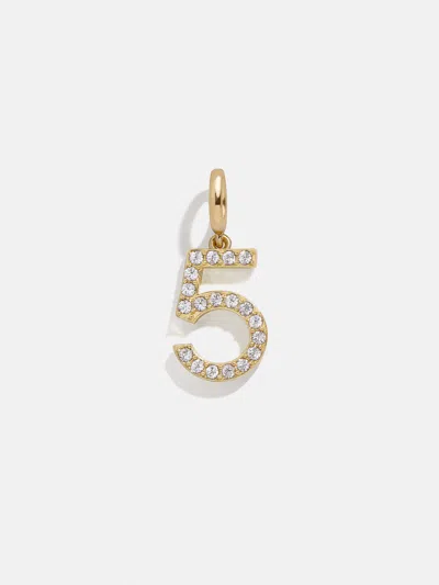 Baublebar Pavé Number Cluster Charm In Gold