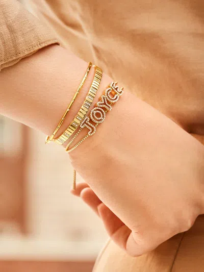 Baublebar Pavé Slider Custom Bracelet In Gold