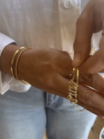 Baublebar Pavé Slider Custom Bracelet In Gold