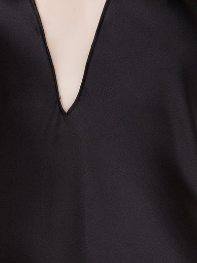 Shop Fleur Du Mal Sheer Panel Slip Dress In Black