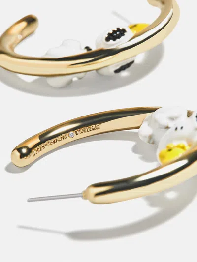 Baublebar Peanuts Snoopy & Woodstock 3d Hoop Earrings In Gold