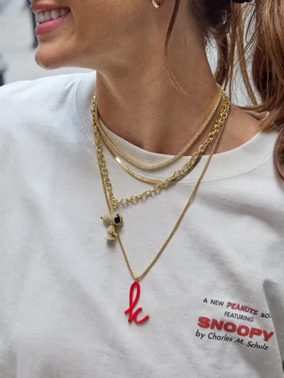 Baublebar Peanuts Snoopy Pendant Necklace In Gold