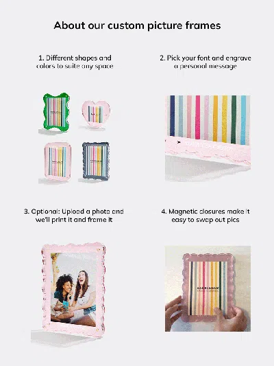 Baublebar Picture Perfect Horizontal Acrylic Frame In Gray