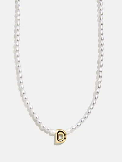 Baublebar Playful Pearls Kids' Initial Necklace In White
