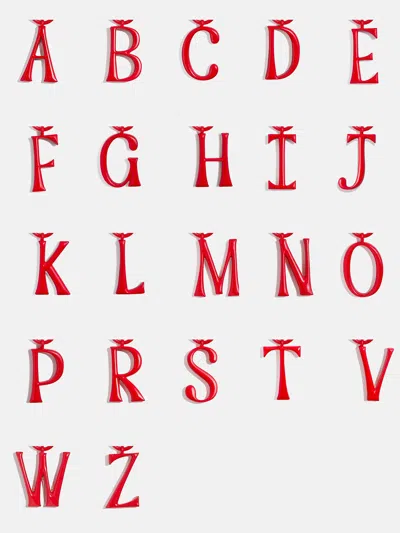 Baublebar Red Initial Enamel Bag Charm In Red