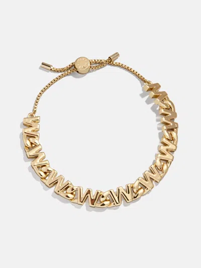 Baublebar Repeating Initial Bracelet In Gold