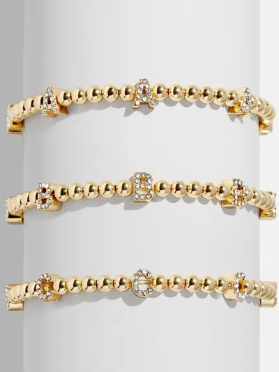 Baublebar Repeating Initial Pisa Bracelet In Gold