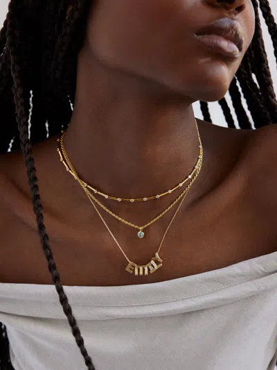 Baublebar Retro Letter Custom Necklace In Gold